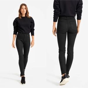 Everlane High Rise Skinny Jean Black Stretch